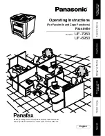 Preview for 1 page of Panasonic UF-6950 - Panafax - Multifunction Facsimile Manual