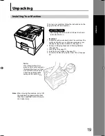 Preview for 19 page of Panasonic UF 8200 - Panafax - Multifunction Operating Instructions Manual