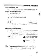 Preview for 72 page of Panasonic UF-V60 Operation Manual