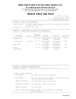 Preview for 6 page of Panasonic UG-5510 Material Safety Data Sheet