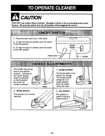 Предварительный просмотр 10 страницы Panasonic Ultra-Pro MC-V300 Operating Instructions Manual