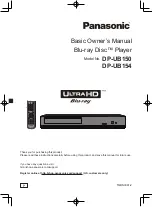 Preview for 1 page of Panasonic UltraHD DP-UB150 Basic Owner'S Manual