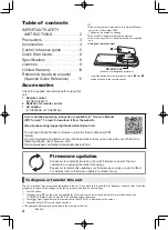 Preview for 4 page of Panasonic UltraHD DP-UB150 Basic Owner'S Manual