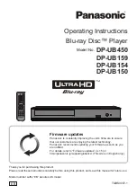 Preview for 1 page of Panasonic UltraHD DP-UB150 Operating Instructions Manual