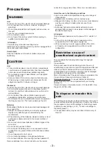 Preview for 3 page of Panasonic UltraHD DP-UB150 Owner'S Manual