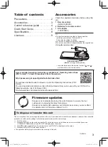 Preview for 3 page of Panasonic UltraHD 
DP-UB159 Basic Operating Instructions Manual