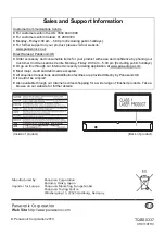 Предварительный просмотр 38 страницы Panasonic UltraHD DP-UB159 Operating Instructions Manual