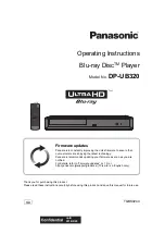 Panasonic UltraHD DP-UB320 Operating Instructions Manual preview