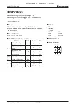 Panasonic UP05C8GG Specification Sheet preview