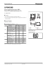 Panasonic UP0KG8D Specification Sheet предпросмотр