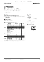 Предварительный просмотр 1 страницы Panasonic UP0KG8DG Specification Sheet