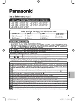 Предварительный просмотр 61 страницы Panasonic UX09*E5 Series Installation Manual