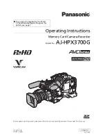 Panasonic VariCam AJ-HPX3700G Operating Instructions Manual предпросмотр