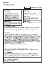 Preview for 2 page of Panasonic Varicam AU-VCVF20G Operating Instructions Manual