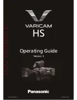 Panasonic Varicam HS Operating Manual предпросмотр