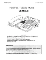 Panasonic VB-3011UK User Manual preview