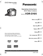 Предварительный просмотр 1 страницы Panasonic VDR-D105 Operating Instructions Manual