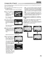 Preview for 71 page of Panasonic VDR-M20 Operating Manual