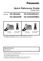 Panasonic VE-GD24DL Quick Reference Manual preview