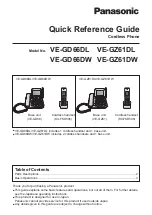 Panasonic VE-GD66DL Quick Reference Manual preview