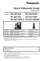Panasonic VE-GD76DL Quick Reference Manual preview
