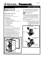 Предварительный просмотр 1 страницы Panasonic VIDEOLARM PCF3 Product Instructions