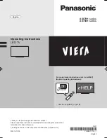 Preview for 1 page of Panasonic VIERA AS670H series Operating Instructions Manual