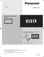 Preview for 1 page of Panasonic Viera AX900H series Operating Instructions Manual