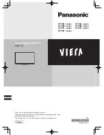 Panasonic Viera DT50K Series Operating Instructions Manual предпросмотр