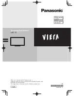 Preview for 1 page of Panasonic Viera ET5A series Operating Instructions Manual