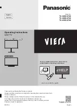 Panasonic VIERA EX750 Operating Instructions Manual preview