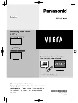 Preview for 1 page of Panasonic VIERA EX750H Series Operating Instructions Manual