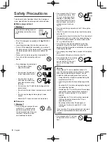 Предварительный просмотр 4 страницы Panasonic VIERA EX750H Series Operating Instructions Manual