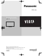 Preview for 1 page of Panasonic Viera Flat Screen TV Operating Instructions Manual