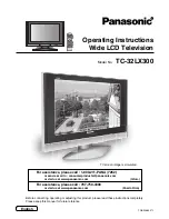 Предварительный просмотр 1 страницы Panasonic Viera TC-32LX300 Operating Instructions Manual