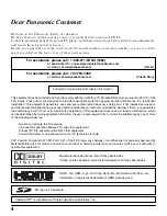 Предварительный просмотр 4 страницы Panasonic Viera TC-32LX300 Operating Instructions Manual