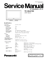 Panasonic Viera TC-32LX700 Service Manual preview