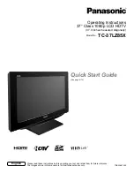 Предварительный просмотр 1 страницы Panasonic Viera TC-37LZ85X Operating Instructions Manual