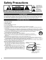 Preview for 4 page of Panasonic Viera TC-37LZ85X Operating Instructions Manual