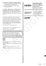 Preview for 3 page of Panasonic Viera TC-40D400C Owner'S Manual