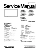 Panasonic Viera TC-42P1 Service Manual preview