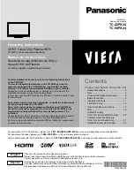 Предварительный просмотр 1 страницы Panasonic Viera TC-42PX24 Operating Instructions Manual