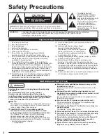 Preview for 4 page of Panasonic Viera TC-46PGT24 Operating Instructions Manual