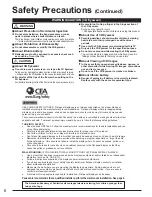 Preview for 6 page of Panasonic Viera TC-46PGT24 Operating Instructions Manual