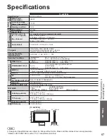 Preview for 67 page of Panasonic Viera TC-46PGT24 Operating Instructions Manual