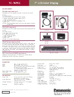 Предварительный просмотр 2 страницы Panasonic Viera TC-7WMS1 Brochure & Specs