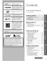 Preview for 3 page of Panasonic VIERA TC-L37E3 Owner'S Manual