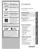 Preview for 3 page of Panasonic Viera TC-L42E3 Owner'S Manual