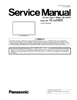 Panasonic Viera TC-L47ET5 Service Manual preview