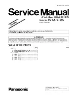 Panasonic Viera TC-L47ET60L Service Manual preview